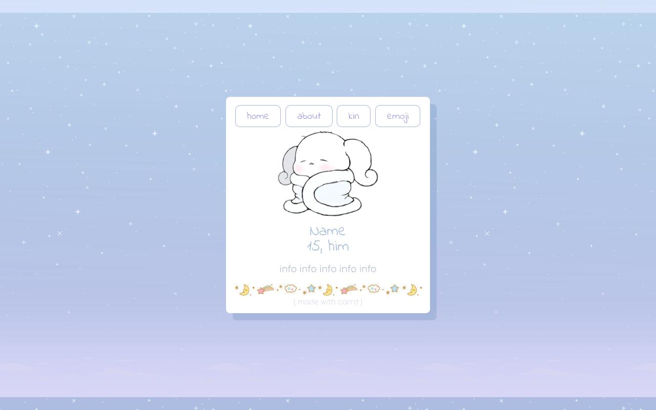 Carrd profile picture for @sticker